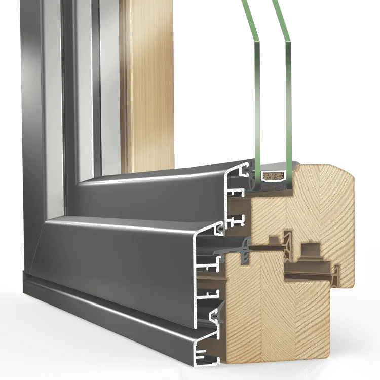 AluClad window and door cross-section detail